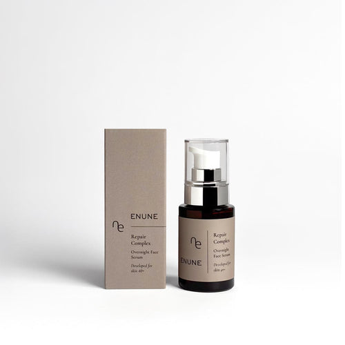 Dunkle Glasflasche Repair Complex Serum mit Bakuchiol und Astaxanthin für Haut ab 40+